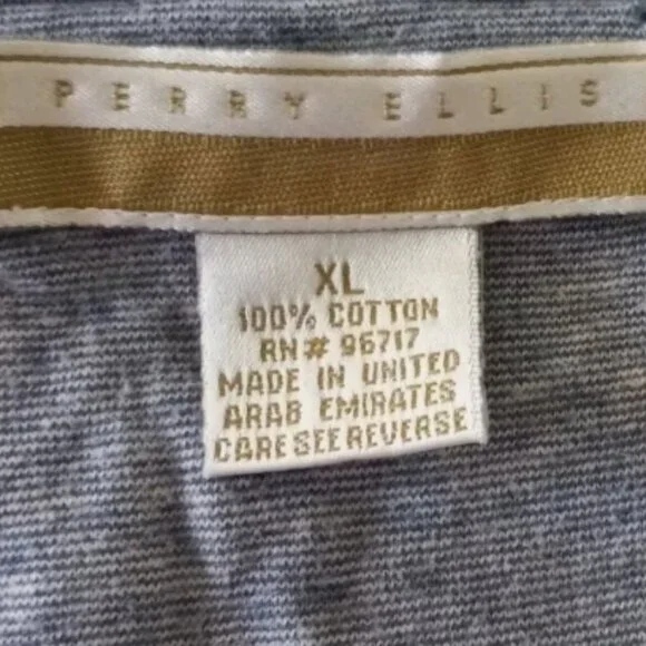 Men’s Henley Long Sleeve Pullover XL Gray 3-Button Hi-Low Hem Long Length Shirt - Picture 4 of 14